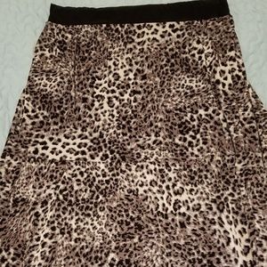 Cheeta print full length skirt